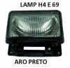 Farol Mb Cara Preta L-d 83a92 H4 C/vig Lamp 69 Aro-preto