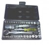 Jogo Chave Cachimbo Soquete 1/4 Catraca 40pcs