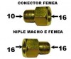 Conector Femea 10x16 Desmontado Ou Niple Mef 16x10
