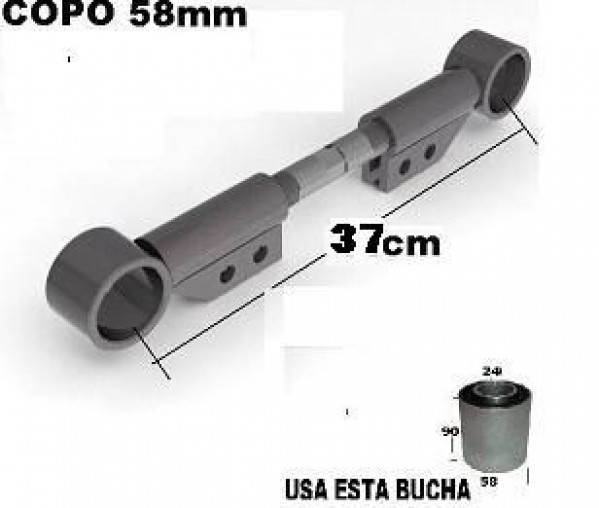 Braco Tensor Carreta Regulador 37cm Copo-58 Randon 2000 Braço Tensor Carreta