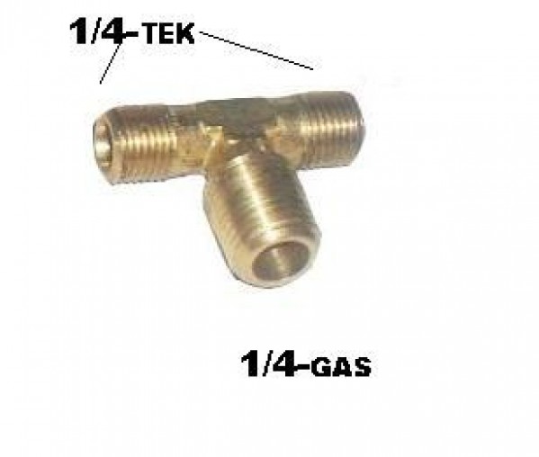 Tee Macho Central 1/4x1/4-ntp > Desm