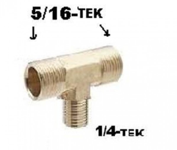 Tee Macho Redutor Cent 5/16x5/16-1/4 Desmontado >