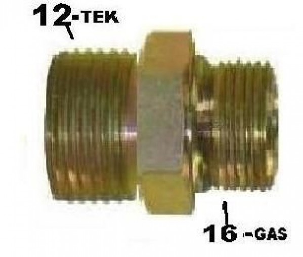 Conector Macho 12x16mm Desm Uniao Red 12x10 (ponteira 18x16 É A Mesma) Conexao Flexivel Cx Dir. Hidraul Cm0603-10