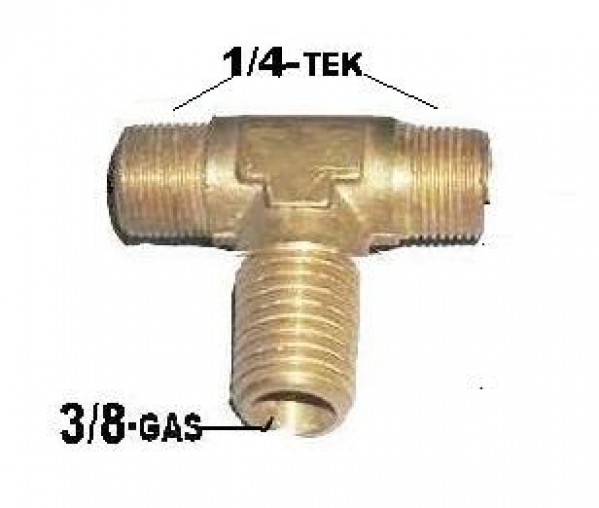 Tee Macho Central 1/4x3/8-ntp Desm
