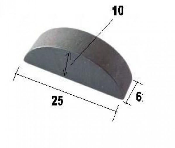 Chaveta 6x10x25 Eixo Comp Comando Om314/om352 Mmb