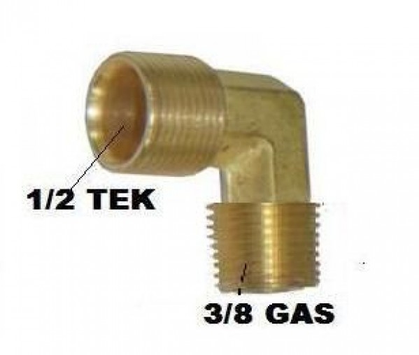 Cotovelo Macho 1/2x 3/8 Desmontada