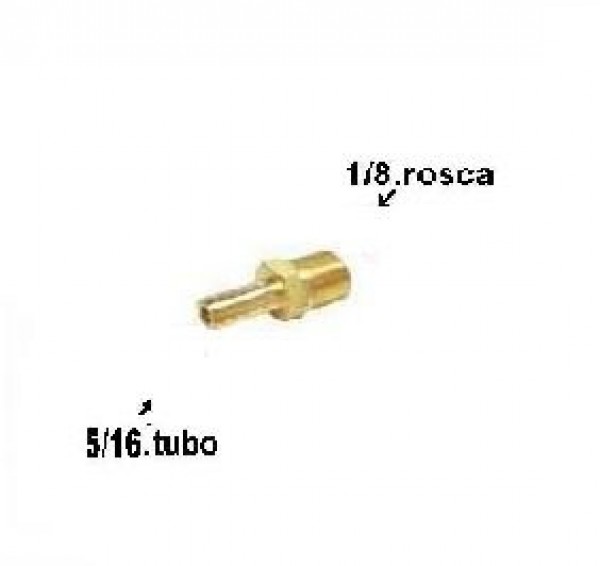 Bico P/ Mang. 1/8-rosca-(p/ Tekalon 5/16) + Mangueira
