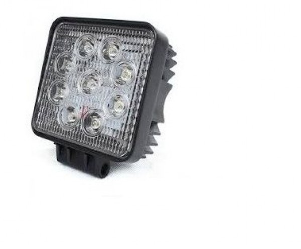 Farol Milha Led 12/24v Quadrado 08-leds Escrit