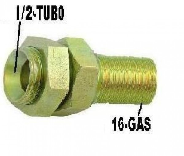 Uniao Anteparo .macho 1/2x16 Longa Fina