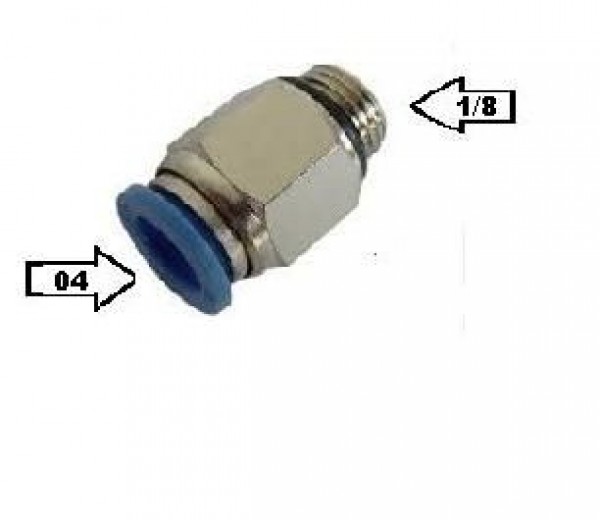Conector Macho .04x 1/8 Instant Plastico