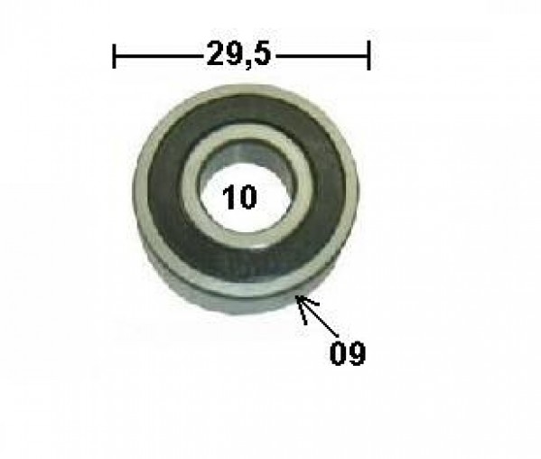 Rolamento 10x29.5x10 Pedal Acel/emb Alt Alter 6200-2rs Di-29.5 Fu-10 Alt-09