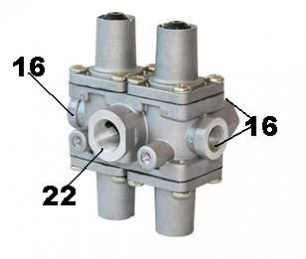 Valvula 4-vias Protecao 4-cirquito