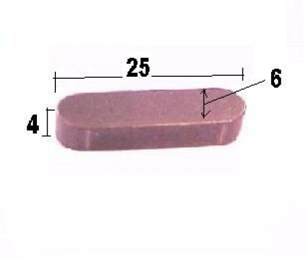 Chaveta 4x6x25 Eixo Partida Kb