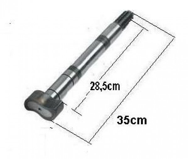 Eixo S Carreta 10 Estria 35cm L-dir Bx Curto