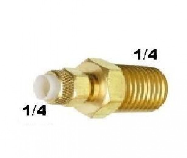 Conector Macho 1/4x1/4 Nylon