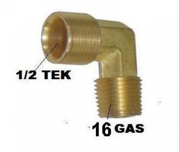 Cotovelo Macho 1/2x16 Desmontado