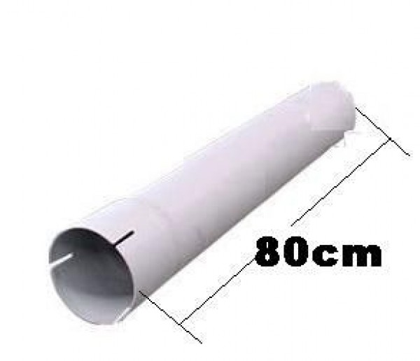 Tubo Escapamento Pintado Corte 3.1/2`` 80cm-comp Flageado