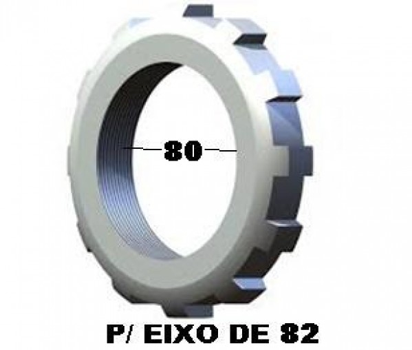 Porca Eixo Carr-cubo 82mm-int  R- 15   A4=1366