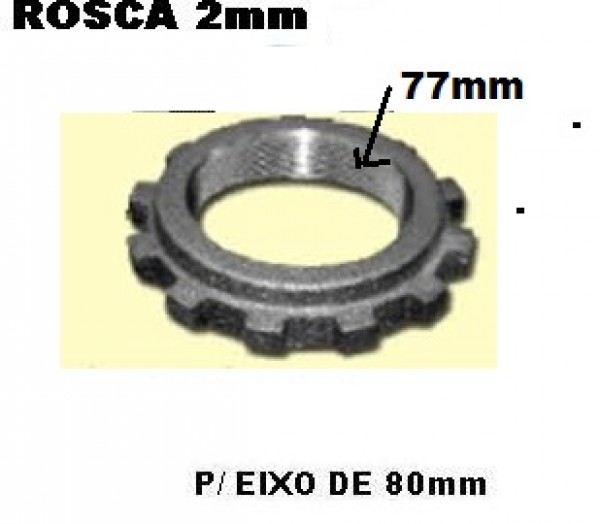 Porca Eixo Carr-cubo 775mm Sr Rand   A8-1510   80-2mm