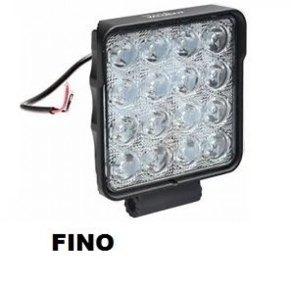 Farol Milha Led 12/24v Quadrado 08-leds Fino
