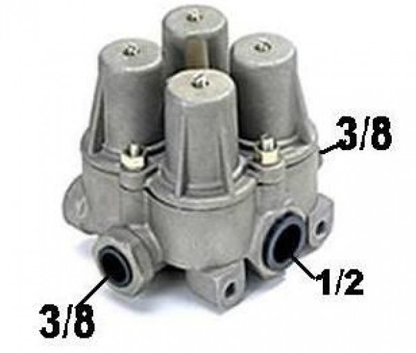 Valvula 4 Vias Sc Mmb Trevo Import 1/2x3/8 Nova