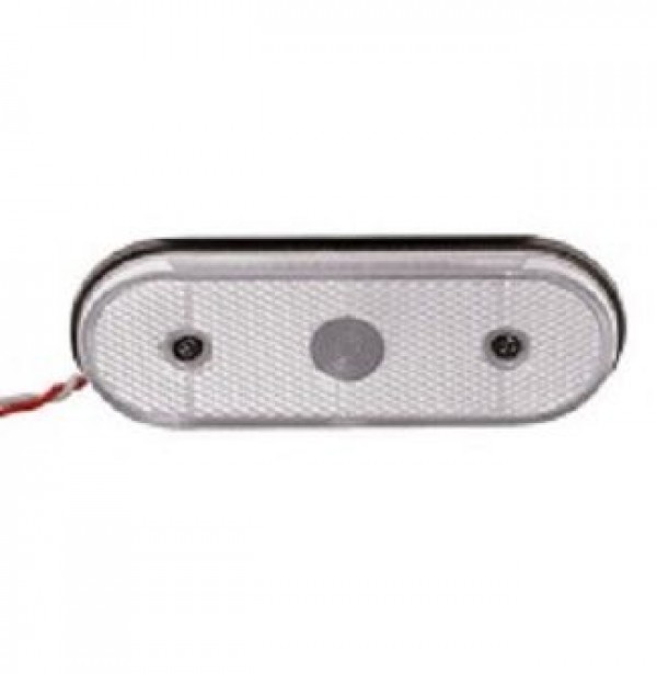 Lanterna Led Carreta Fachini Lat Eclips Oval Cr S/ Suporte 608-h