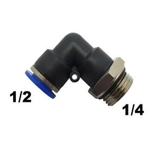 Cotovelo Plastico 1/2x1/4 Npt Pneumatico