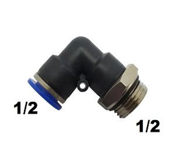 Cotovelo Plastico 1/2x1/2 Npt Pneumatico