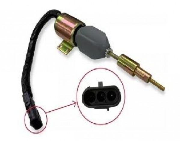 Valvula Solenoide Corte Combustivel 3 Pinos 12v