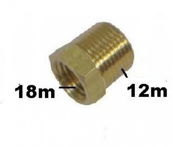 Redutora 12x18mm Macho & Femea