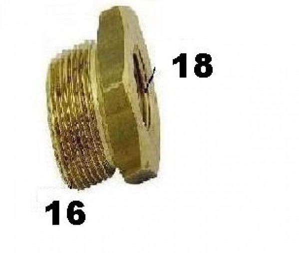 Redutora 16x18mm Macho & Femea