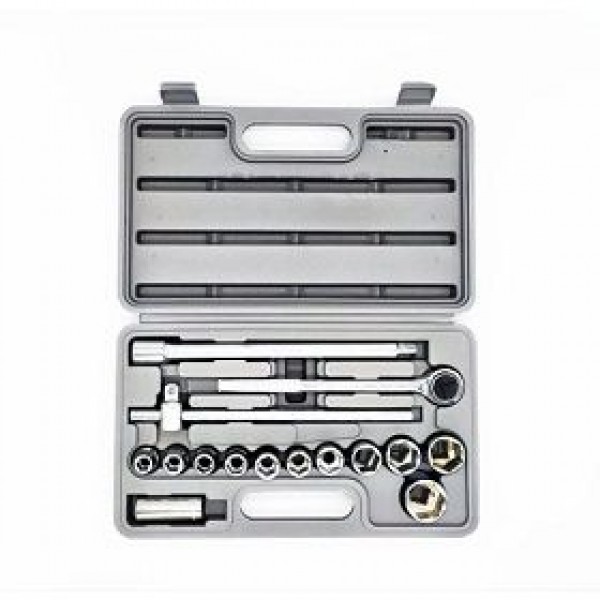 Jogo Chave Cachimbo Soquete 1/2 Catraca 10a27 1/2 Equipa Tools 10/11/12/13/14/15/17/19/22/24/27