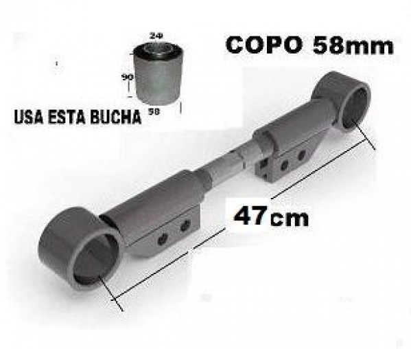 Braco Tensor Carreta Regulador 47cm Copo-58 Randon 2000 Braco Tensor Carreta