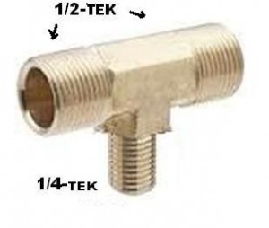 Tee Macho Redutor Cent 1/2x1/2--1/4 Demontado >