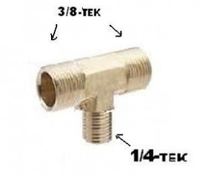 Tee Macho Redutor Cent 3/8x3/8--1/4 Desmontado >