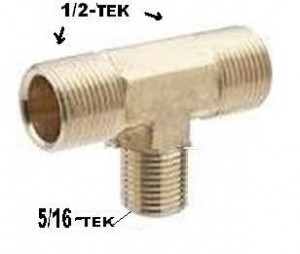 Tee Macho Redutor Cent 1/2x1/2--5/16 Desmontado >