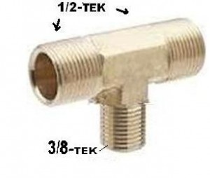 Tee Macho Redutor Cent 1/2x1/2--3/8 Desmontado >