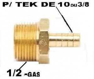 Bico P/ Mang. 1/2-rosc-x P/ Tekalon 3/8 E10m Mangueira