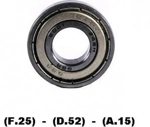 Rolamen 25x52x15 Pedal Acel/emb. Alt A5=1086 Nr-6205 Sc 110/111  (F.25)-(d.52)-(a.15)     Fag-ou-skf-ou-tinken