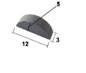 Chaveta 3x5x12 P/ Eixo Mb 1113/1313/1513