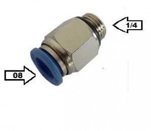 Conector Macho .08x1/4 Instant Plastico