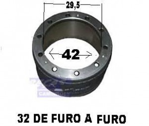 Tambor Freio Carreta Iderol/krone/noma 06.furos