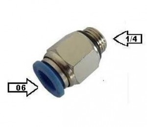 Conector Macho .06x1/4 Instant Plastico