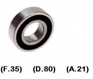Rolamento 35x80x21 Pedal Acel/emb Alt A5-108 6307 2rs (f.35) (d.80) (a.21)