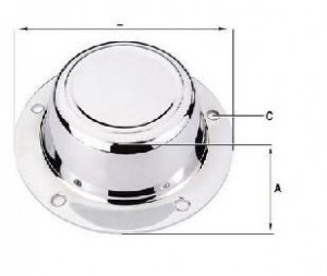 Calota Roda Tampa Cubo Carreta 6-f 205mm Cromada Maior (calota) Aro-22