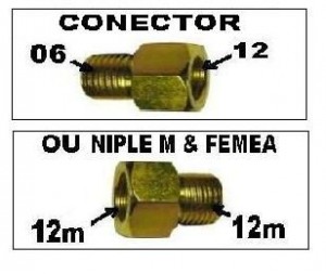 Conector Femea 06x12 Desmontado Ou Niple Mef 12x12