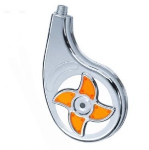 Rodoar Calota Plastico Estrela Laranja Esquerdo