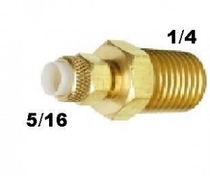 Conector Macho 5/16x1/4 Nylon