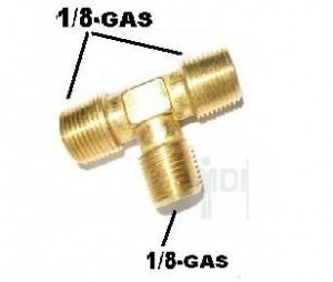 Tee Macho Rosca Gas 1/8