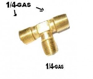 Tee Macho Rosca Gas 1/4